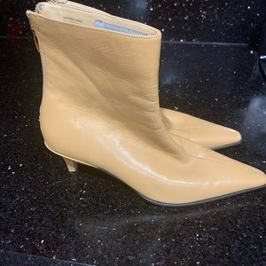 Tan Anne Klein ankle boots